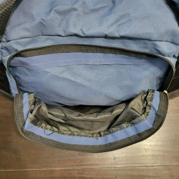 ROME Large 3-Pocket Duffle Bag 25x12" Blue Suitcase Gym Sport Carry-On Bag - Picture 4 of 10